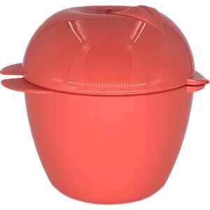 Tupperware Apple Container Shaped Red Treat Snack With Hinged Lid Forget Me Not